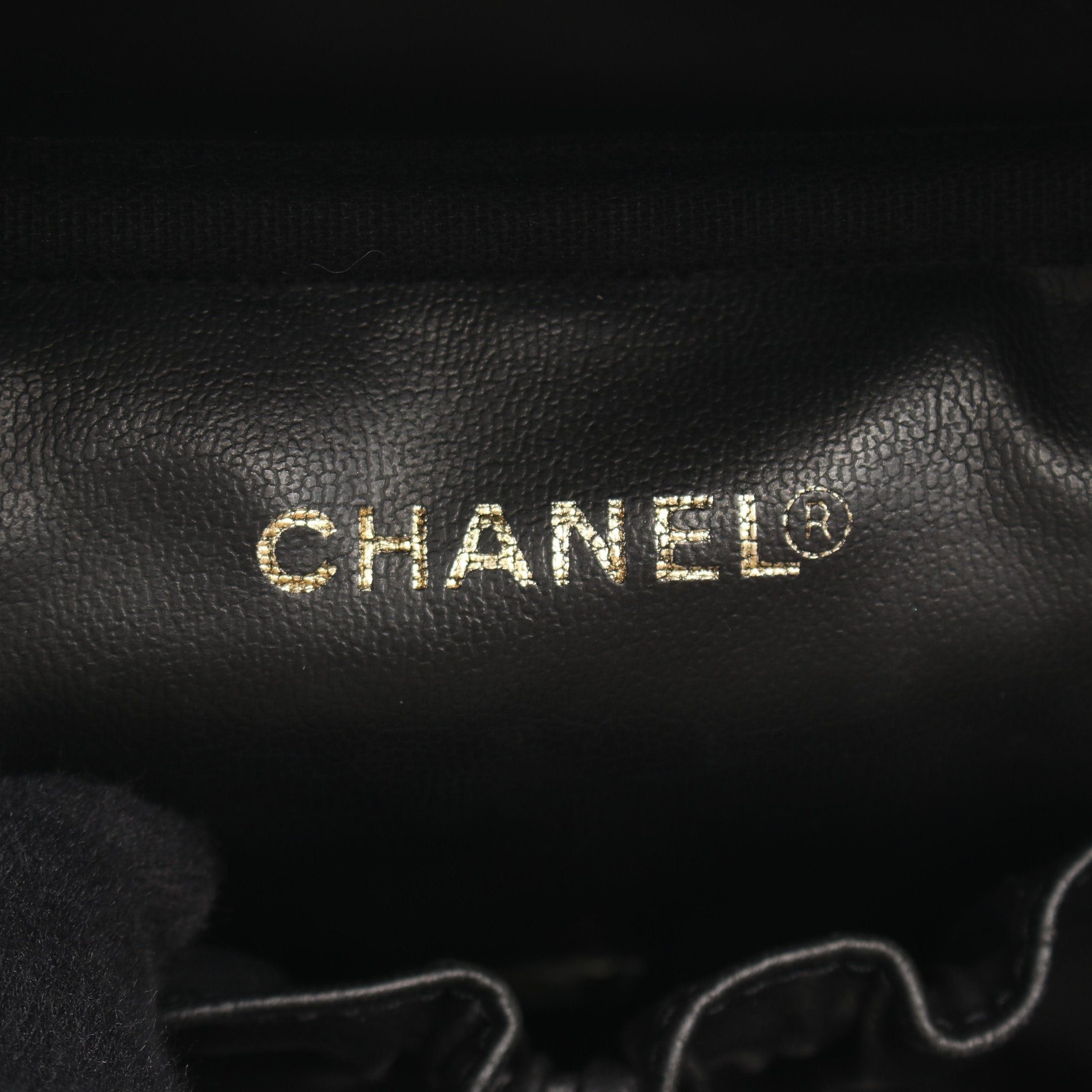 Chanel Chanel Coco Mark Handbag Vanity Bag Caviar Skin Black Gold Hardware Size ONE SIZE - 4 Thumbnail
