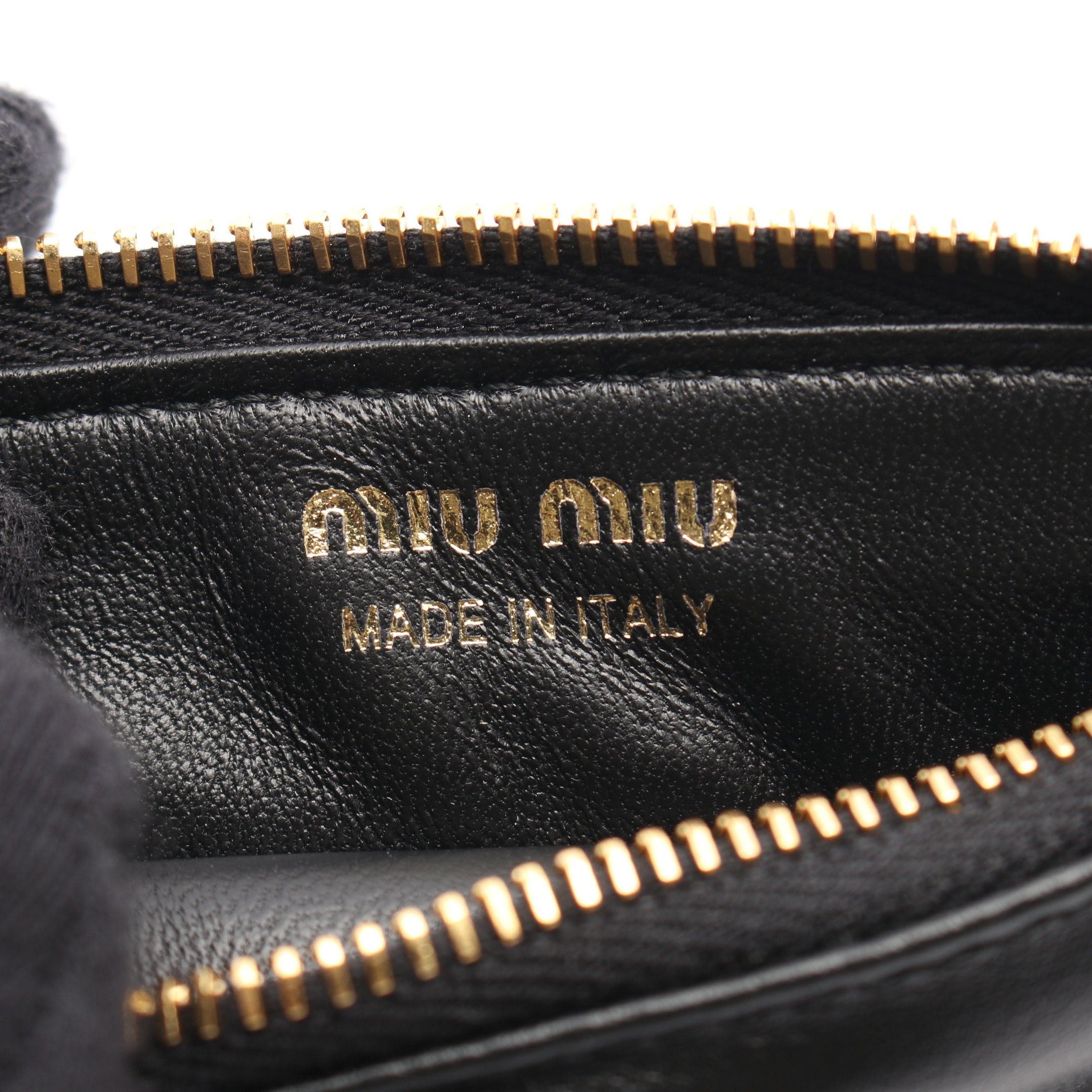 Miu Miu Miu Miu Card Case Leather Black Size ONE SIZE - 4 Thumbnail