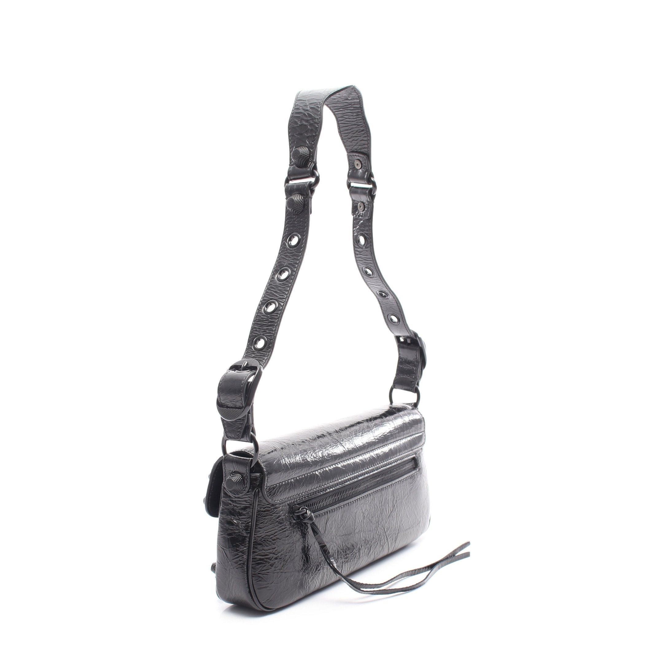 Balenciaga Balenciaga Le Cagoule S Shoulder Bag Leather Black Size ONE SIZE - 2 Thumbnail
