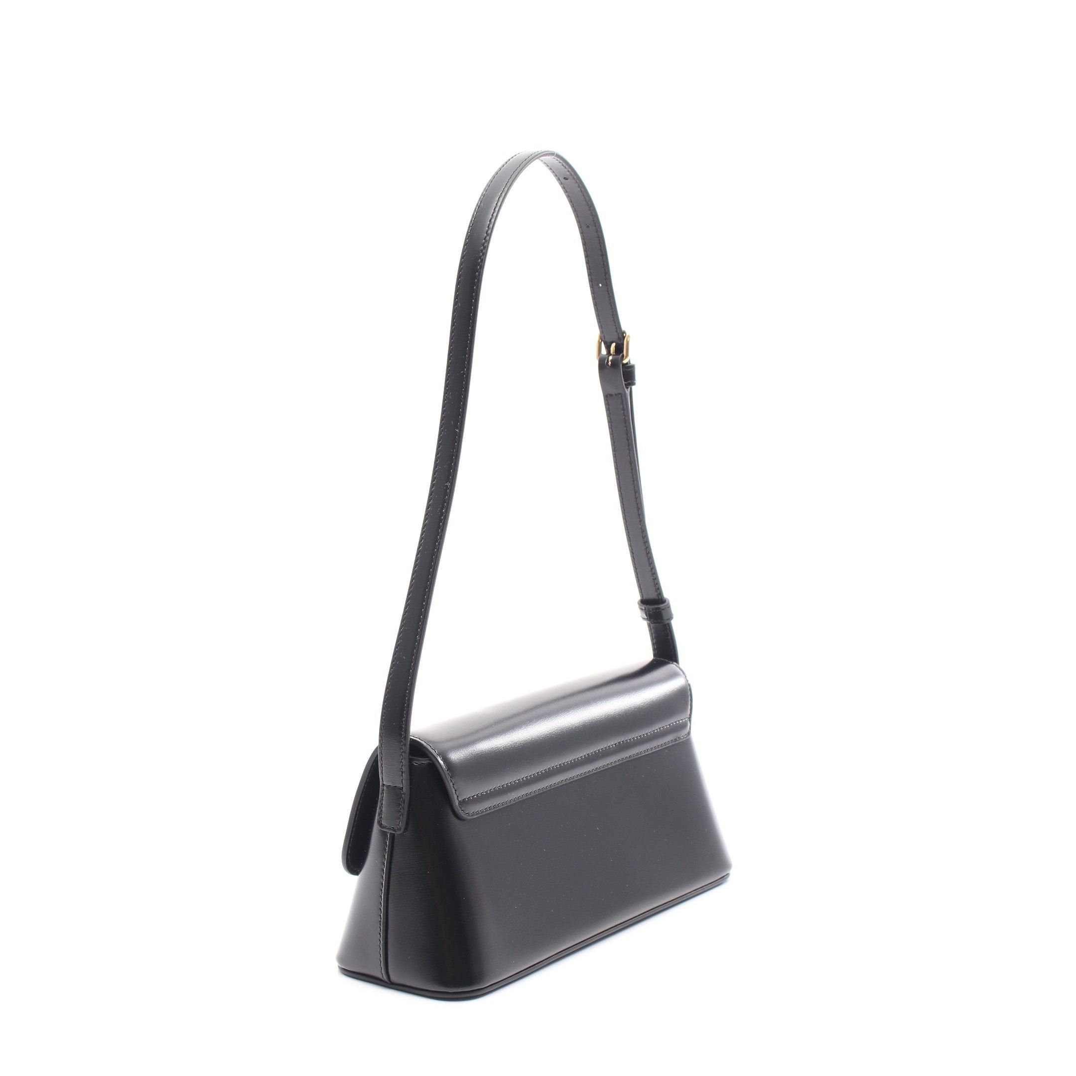 Celine Celine Triomphe Shoulder Bag One Leather Black Size ONE SIZE - 2 Thumbnail