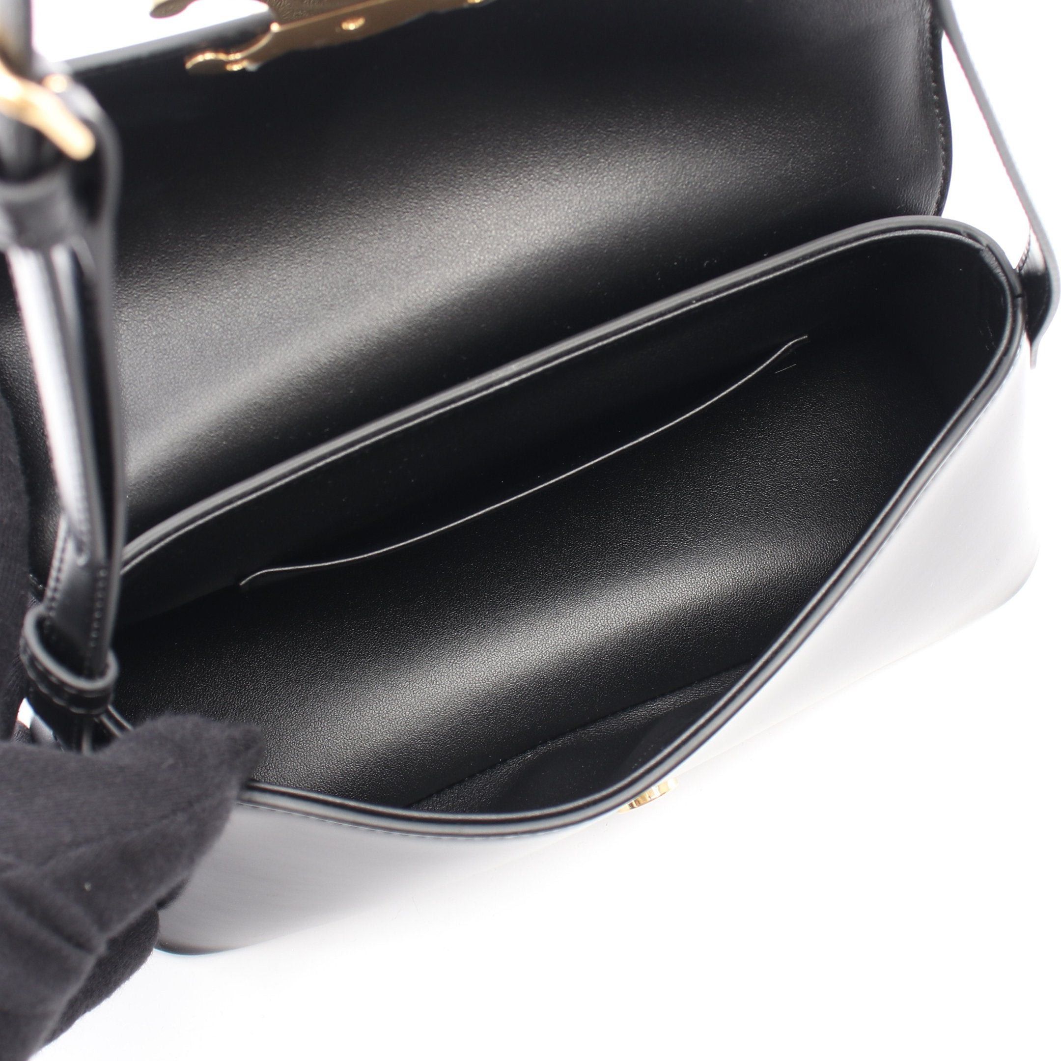 Celine Celine Triomphe Shoulder Bag One Leather Black Size ONE SIZE - 3 Thumbnail