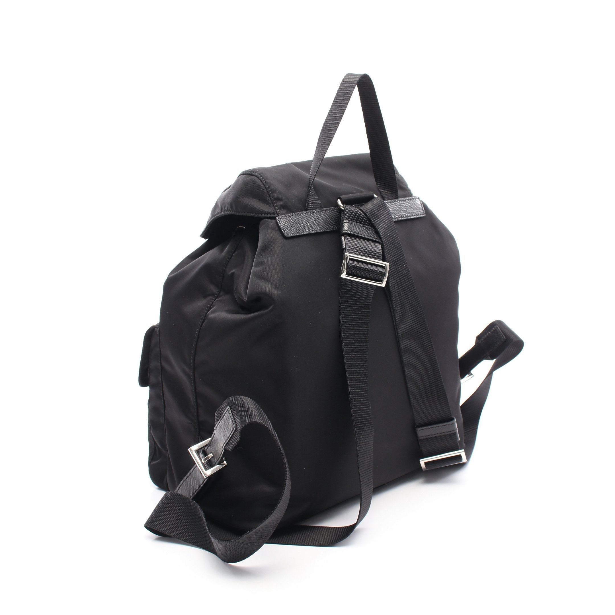 Prada Prada Vela Backpack Rucksack Nylon Saffiano Leather Black Size ONE SIZE - 2 Thumbnail
