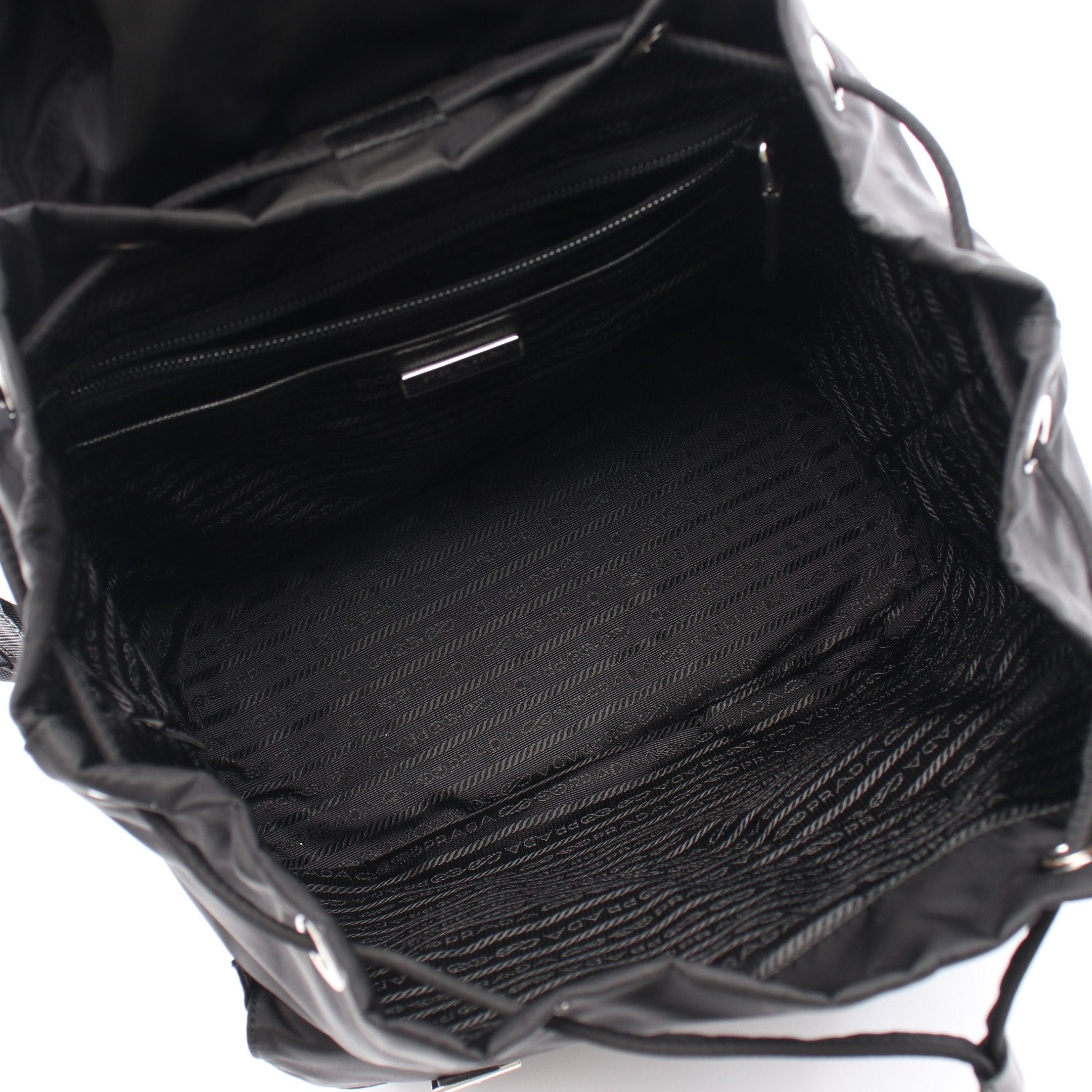 Prada Prada Vela Backpack Rucksack Nylon Saffiano Leather Black Size ONE SIZE - 3 Thumbnail