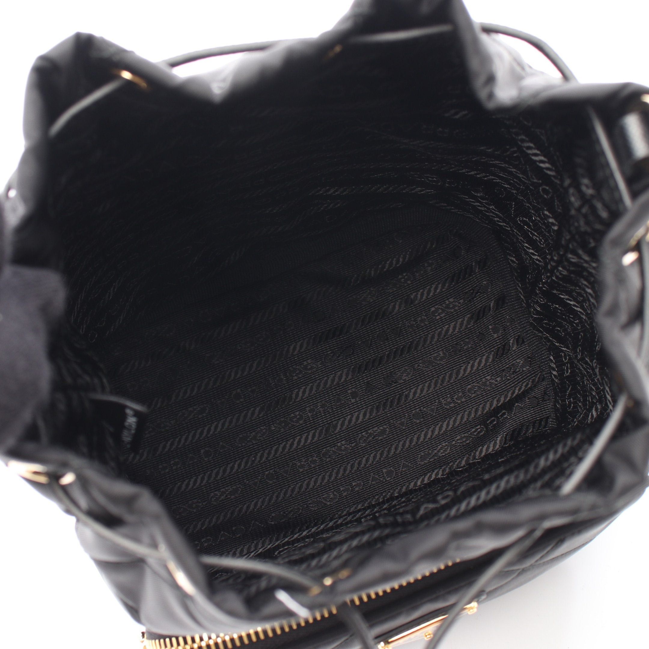 Prada Prada Vela Handbag Chain Nylon Saffiano Leather Black Purse Size ONE SIZE - 3 Thumbnail