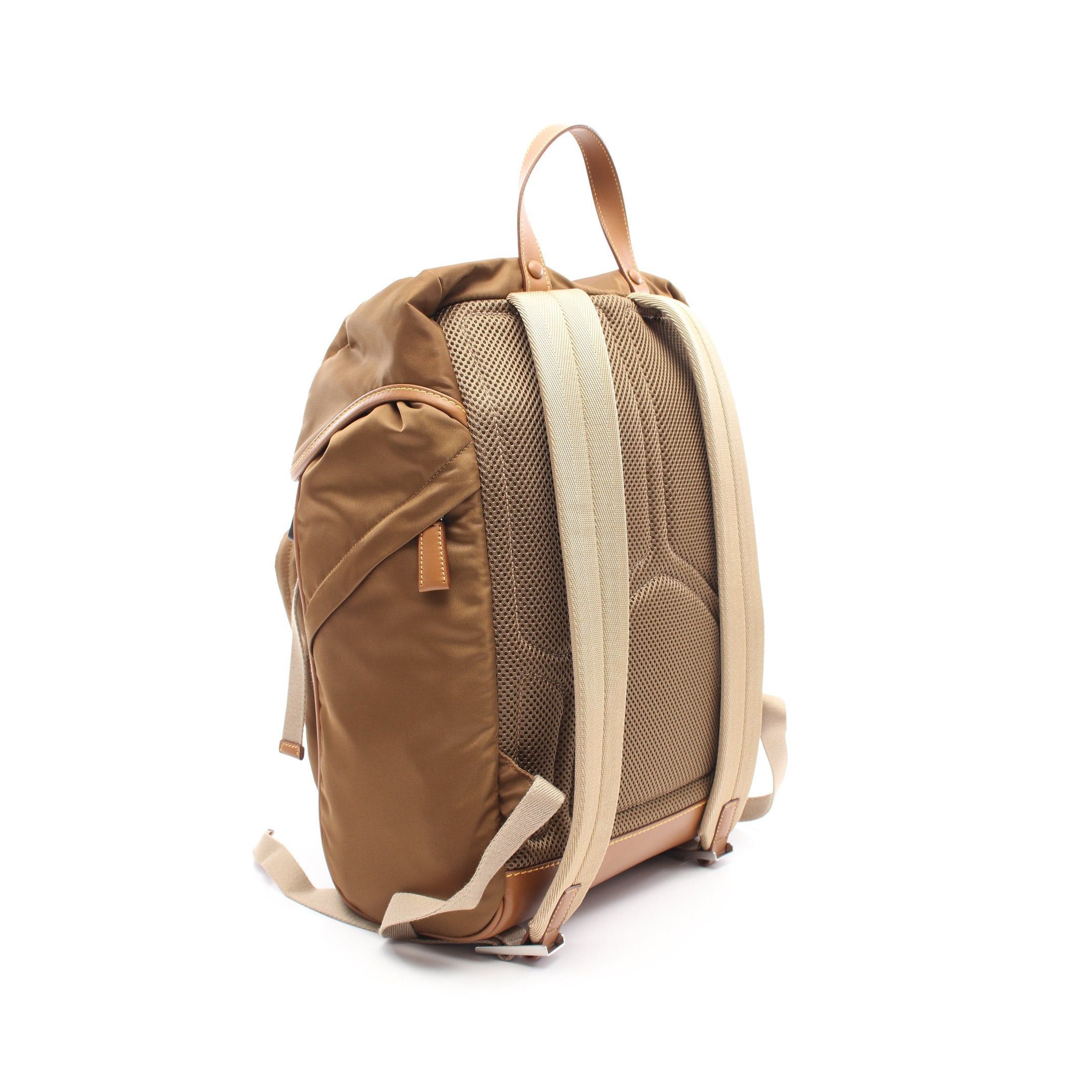 Prada Prada Backpack Rucksack Nylon Leather Brown Size ONE SIZE - 2 Thumbnail