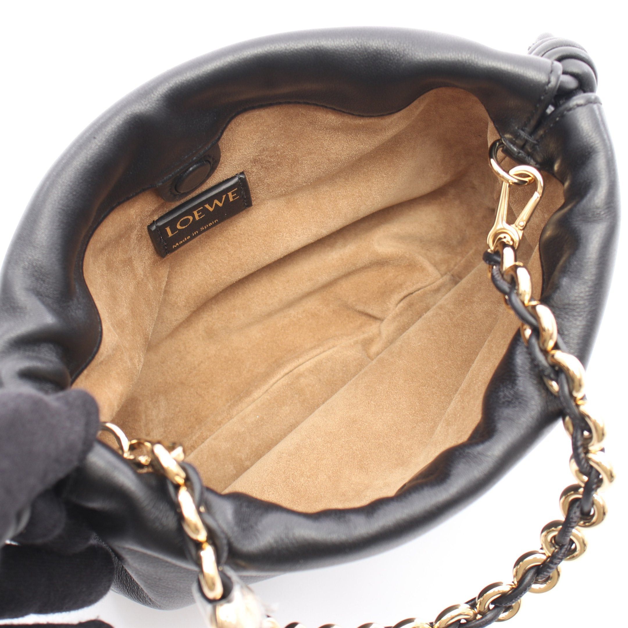Loewe Loewe Flamenco Perth Bag Mini Handbag Leather Black Size ONE SIZE - 3 Thumbnail