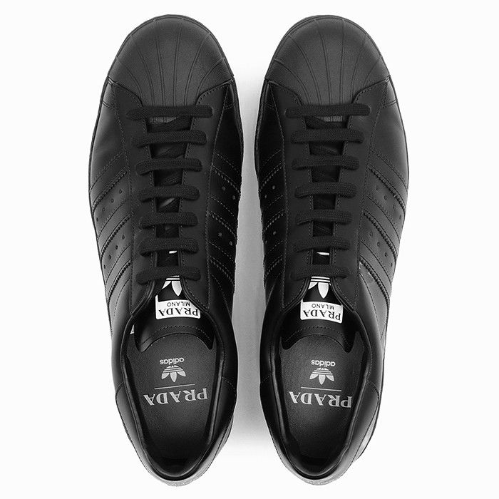 Prada Prada × adidas Superstar Leather Sneakers Leather Shoes 2EG321