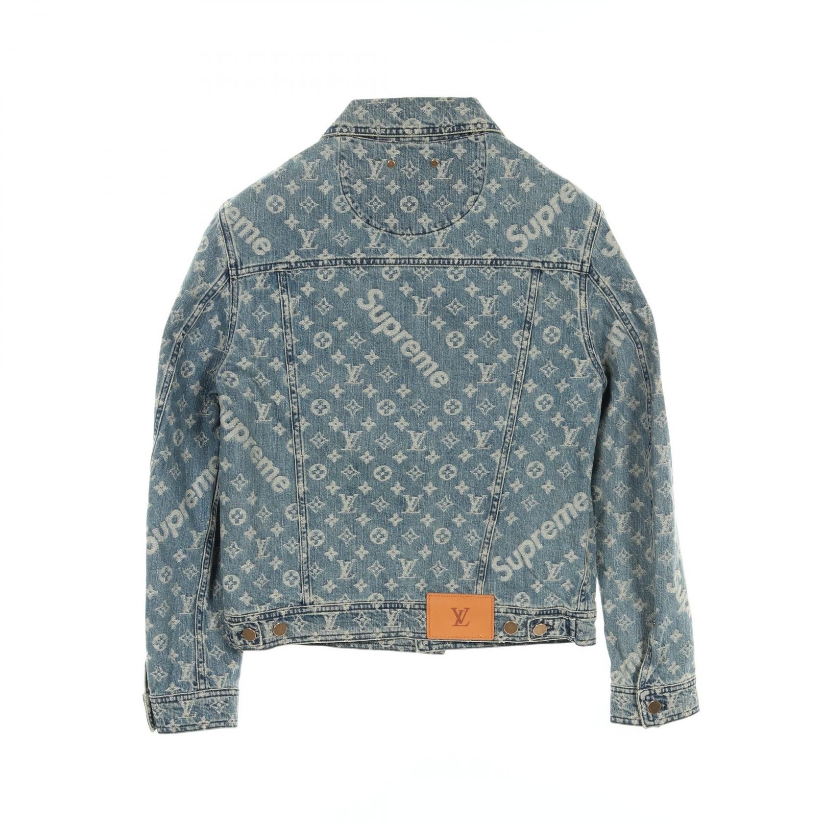 Louis Vuitton Louis Vuitton Louis Vuitton × Supreme Monogram Jacquard Cotton Jacket Limited Cotton Outerwear HDA91WALL Size ONE SIZE - 2 Thumbnail