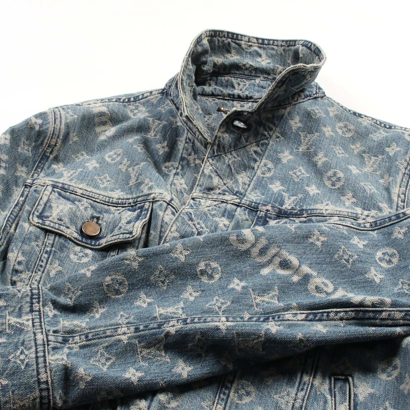 Louis Vuitton Louis Vuitton Louis Vuitton × Supreme Monogram Jacquard Cotton Jacket Limited Cotton Outerwear HDA91WALL Size ONE SIZE - 9 Thumbnail