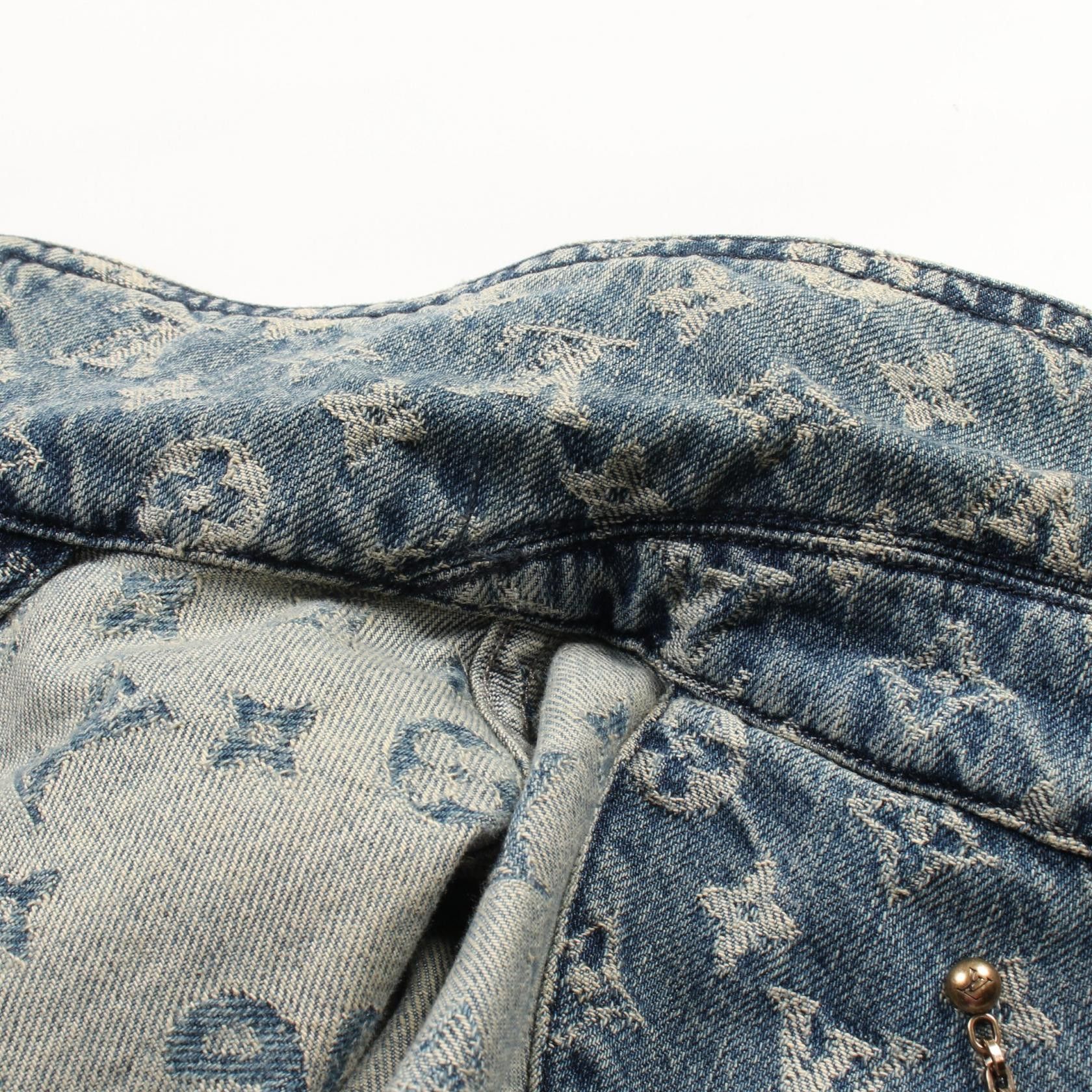 Louis Vuitton Louis Vuitton Louis Vuitton × Supreme Monogram Jacquard Cotton Jacket Limited Cotton Outerwear HDA91WALL Size ONE SIZE - 7 Thumbnail