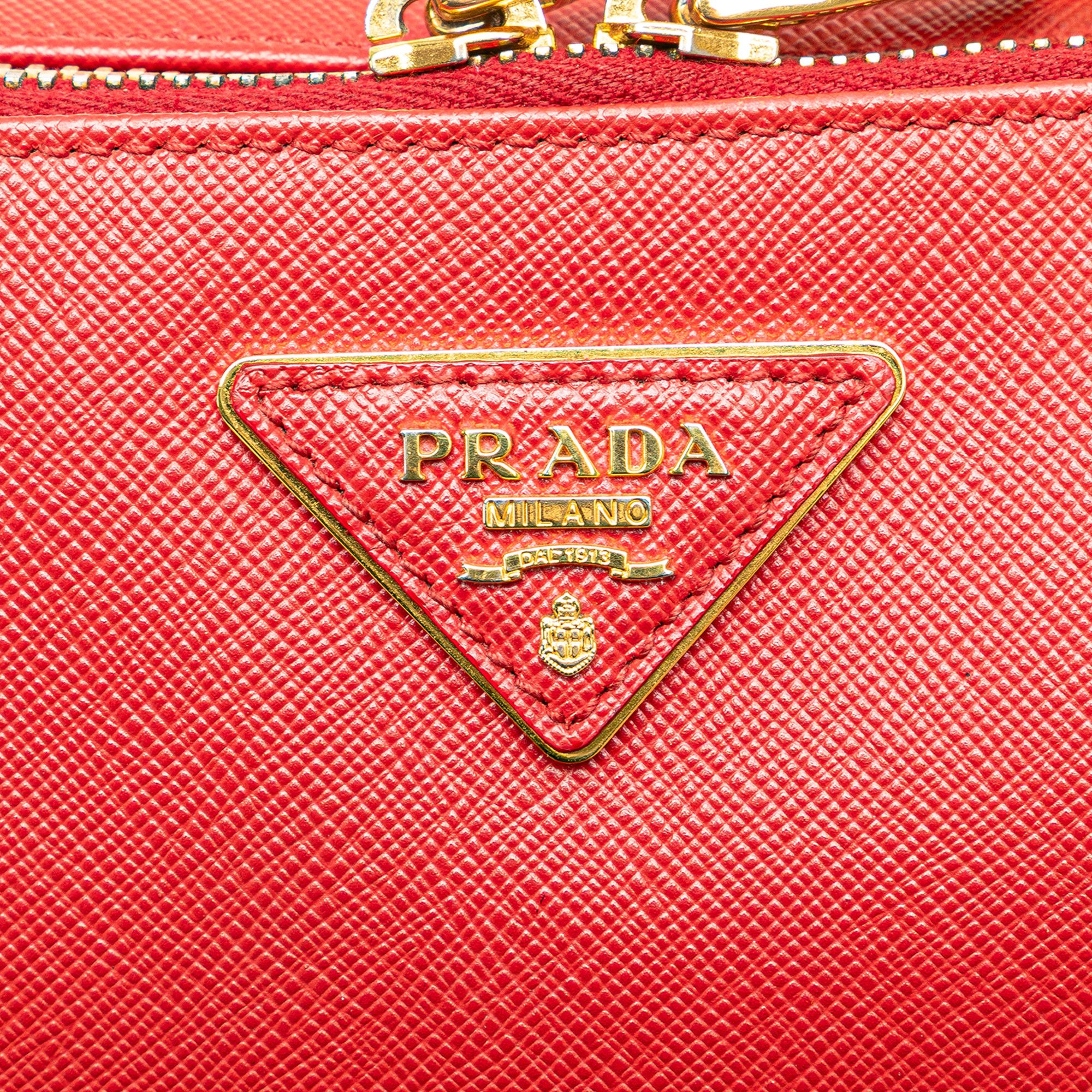 Prada Prada Saffiano Double Zip Crossbody Size ONE SIZE - 7 Thumbnail