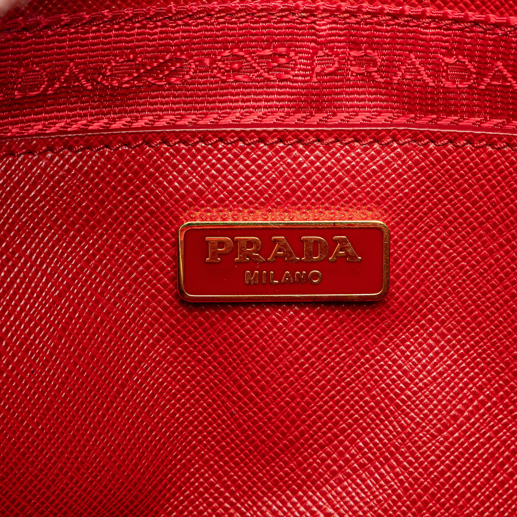 Prada Prada Saffiano Double Zip Crossbody Size ONE SIZE - 6 Thumbnail
