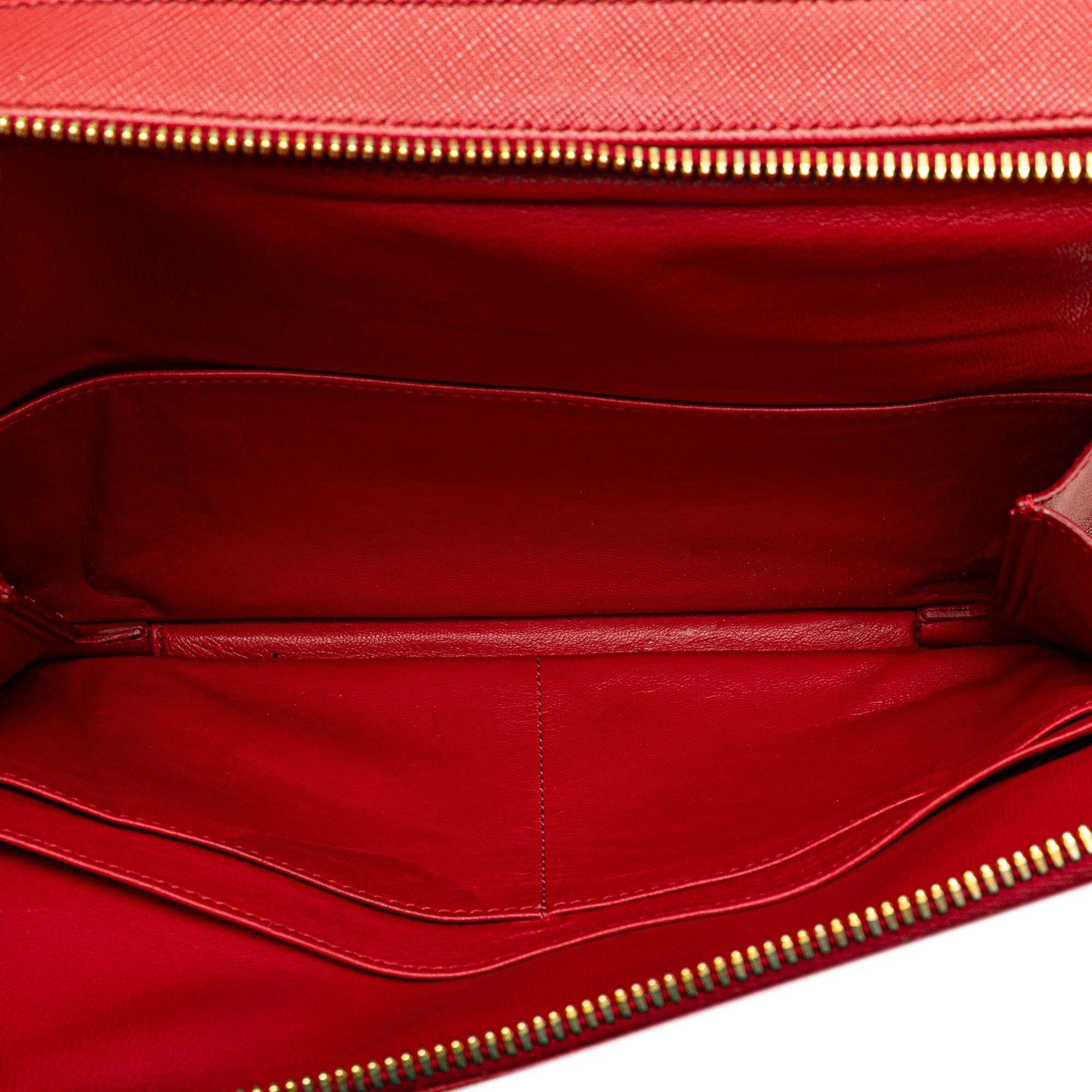 Prada Prada Saffiano Double Zip Crossbody Size ONE SIZE - 4 Thumbnail