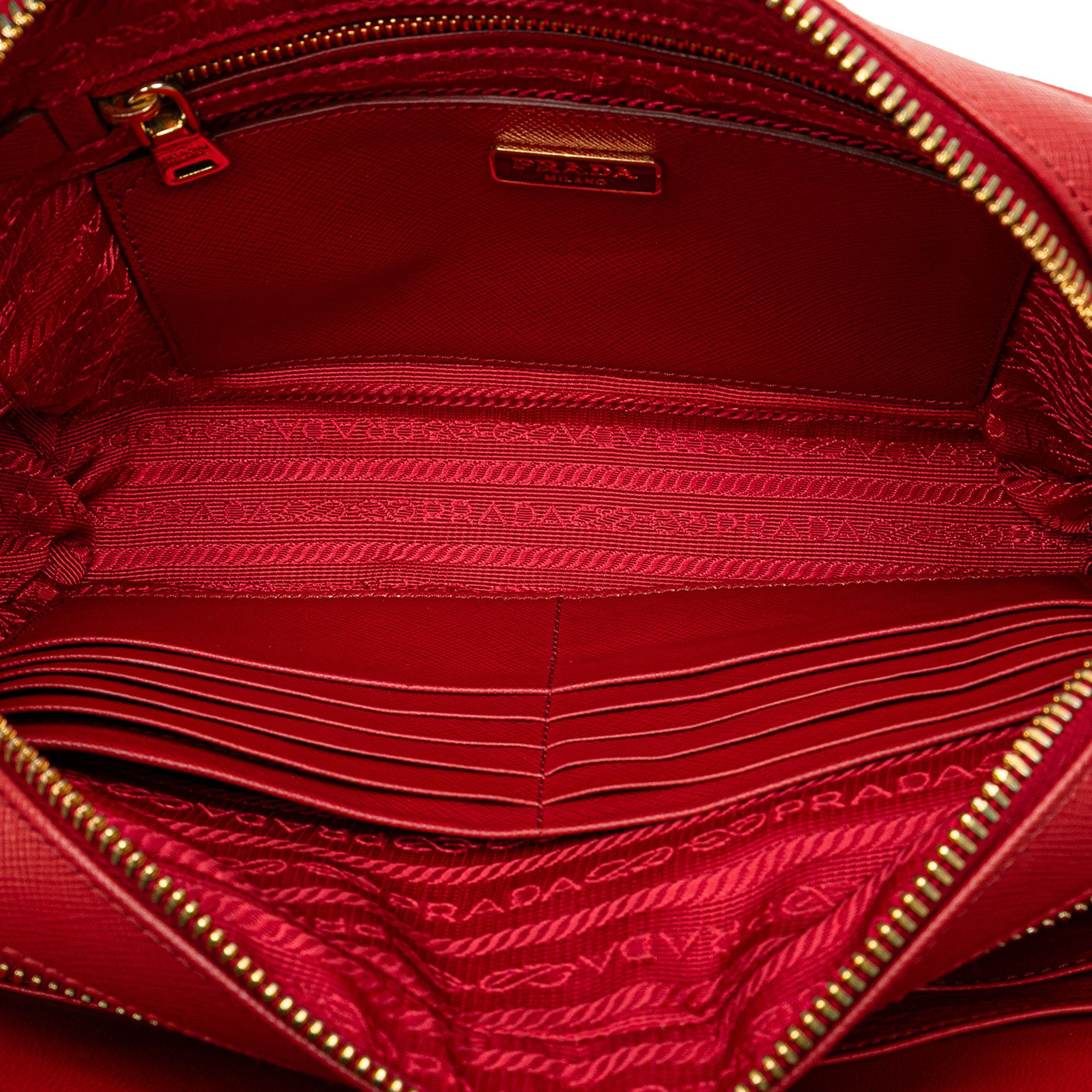 Prada Prada Saffiano Double Zip Crossbody Size ONE SIZE - 5 Thumbnail