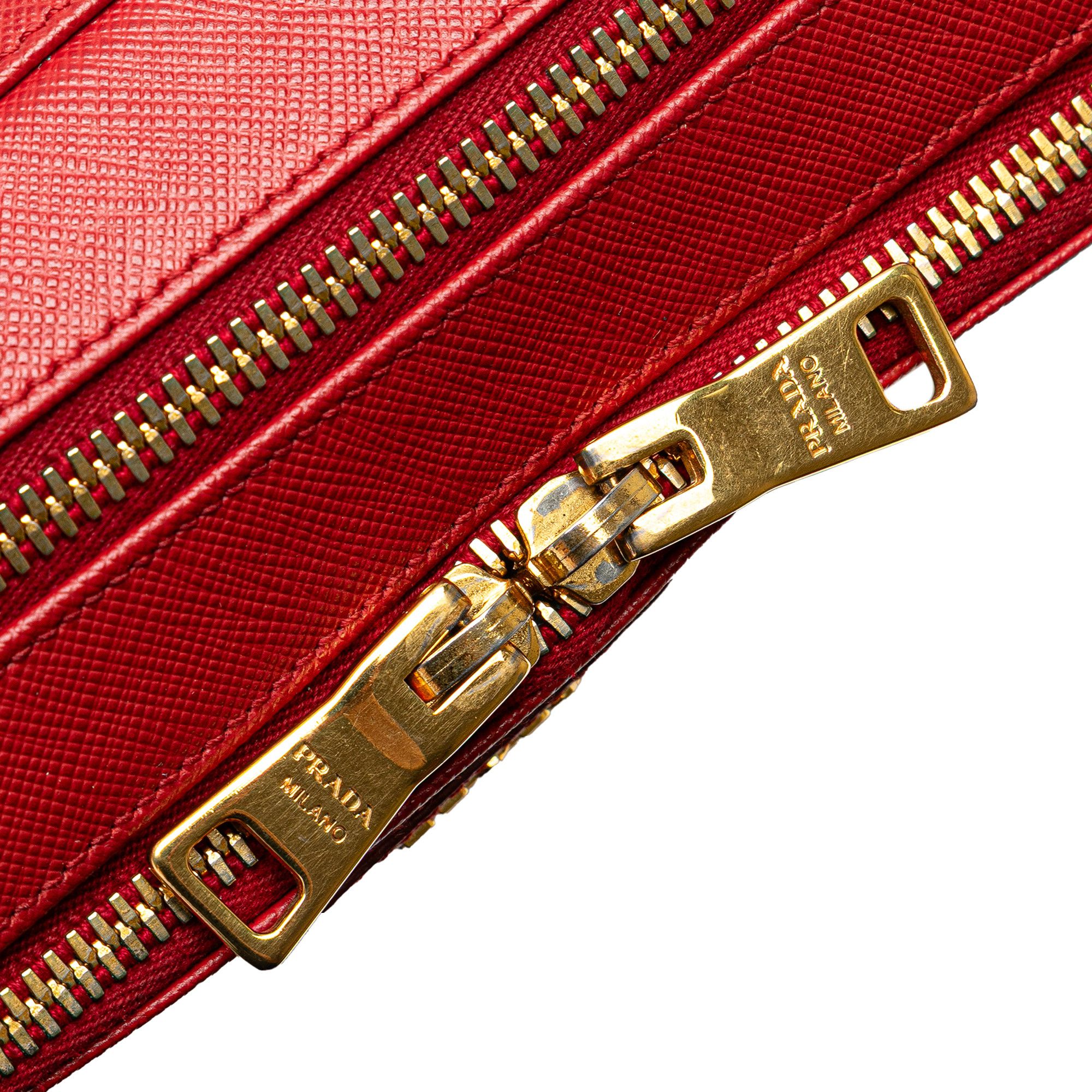 Prada Prada Saffiano Double Zip Crossbody Size ONE SIZE - 11 Thumbnail