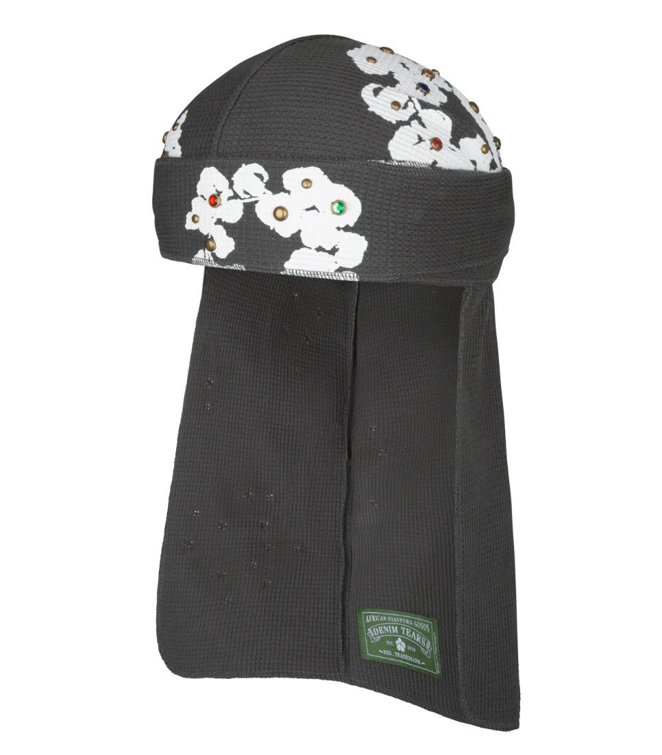 DENIM TEARS Rhinestone Du Rag　オフホワイト Buy Denim Tears Rhinestone Wreath Zip Hoodie 'Oatmeal' - 201