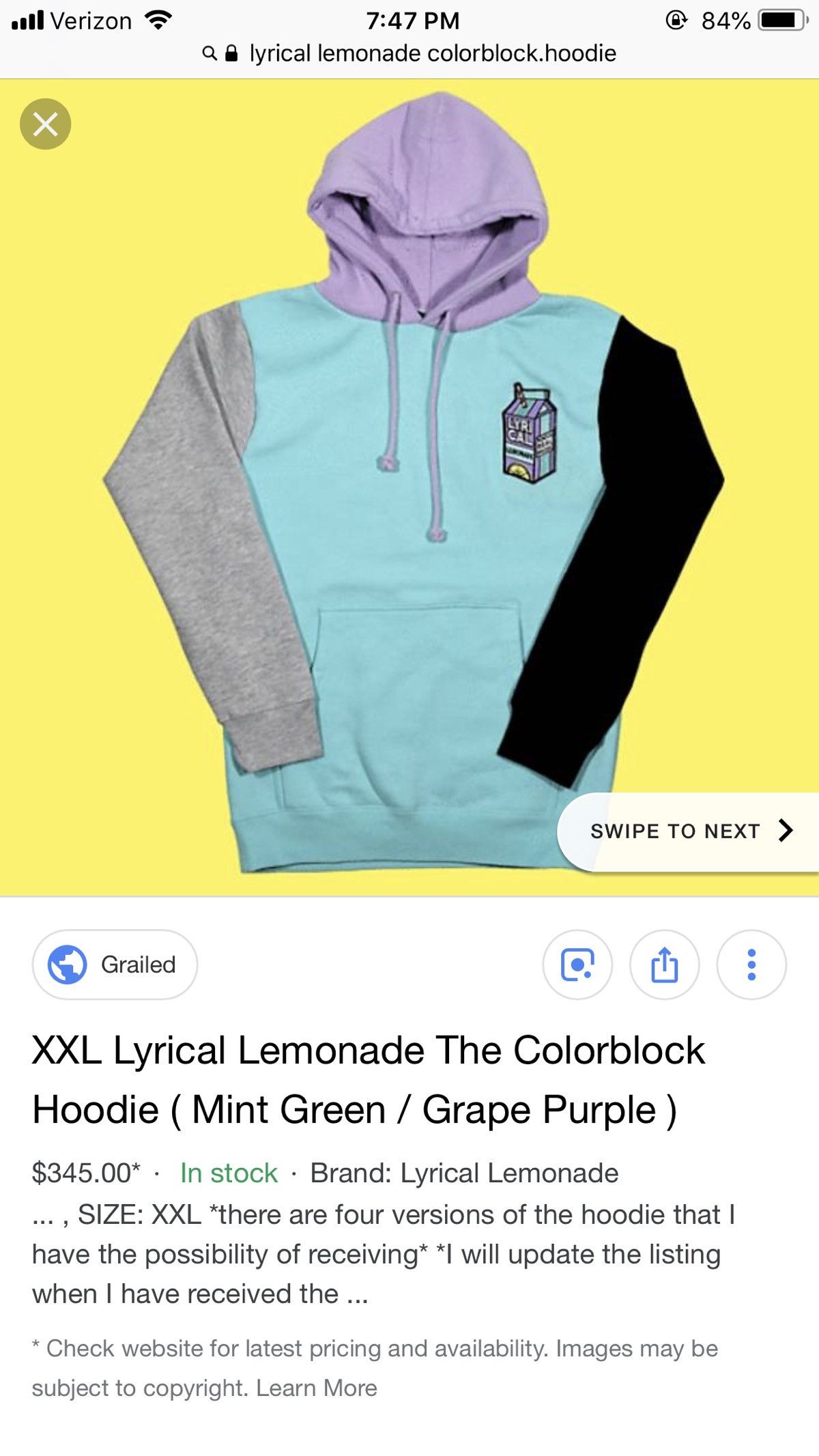 Lyrical lemonade color block hoodie sale