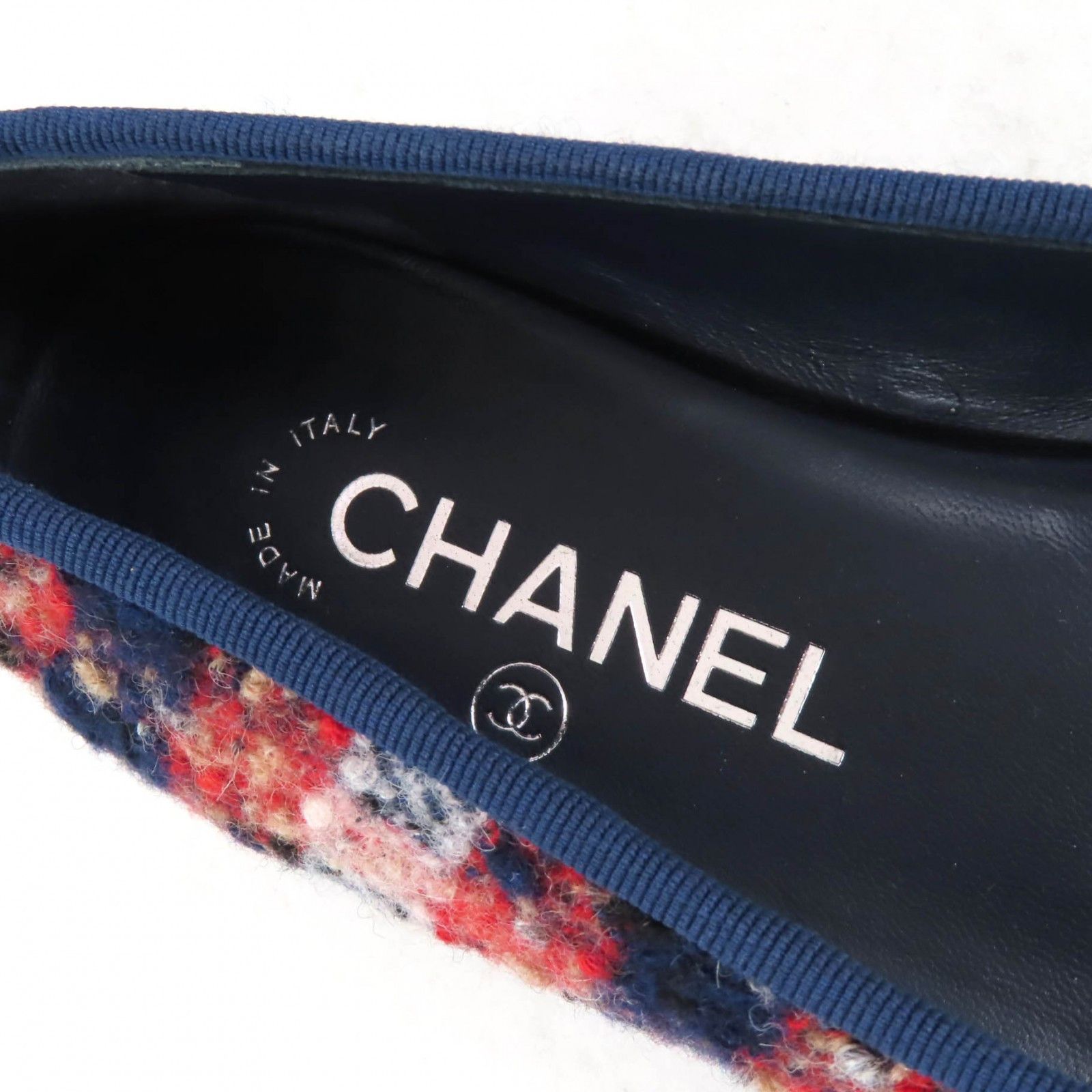 Chanel Chanel Chanel COCO Mark Ballerina Tweed Leather Flats Leather Shoes DUTY FREE for USA Size ONE SIZE - 10 Thumbnail