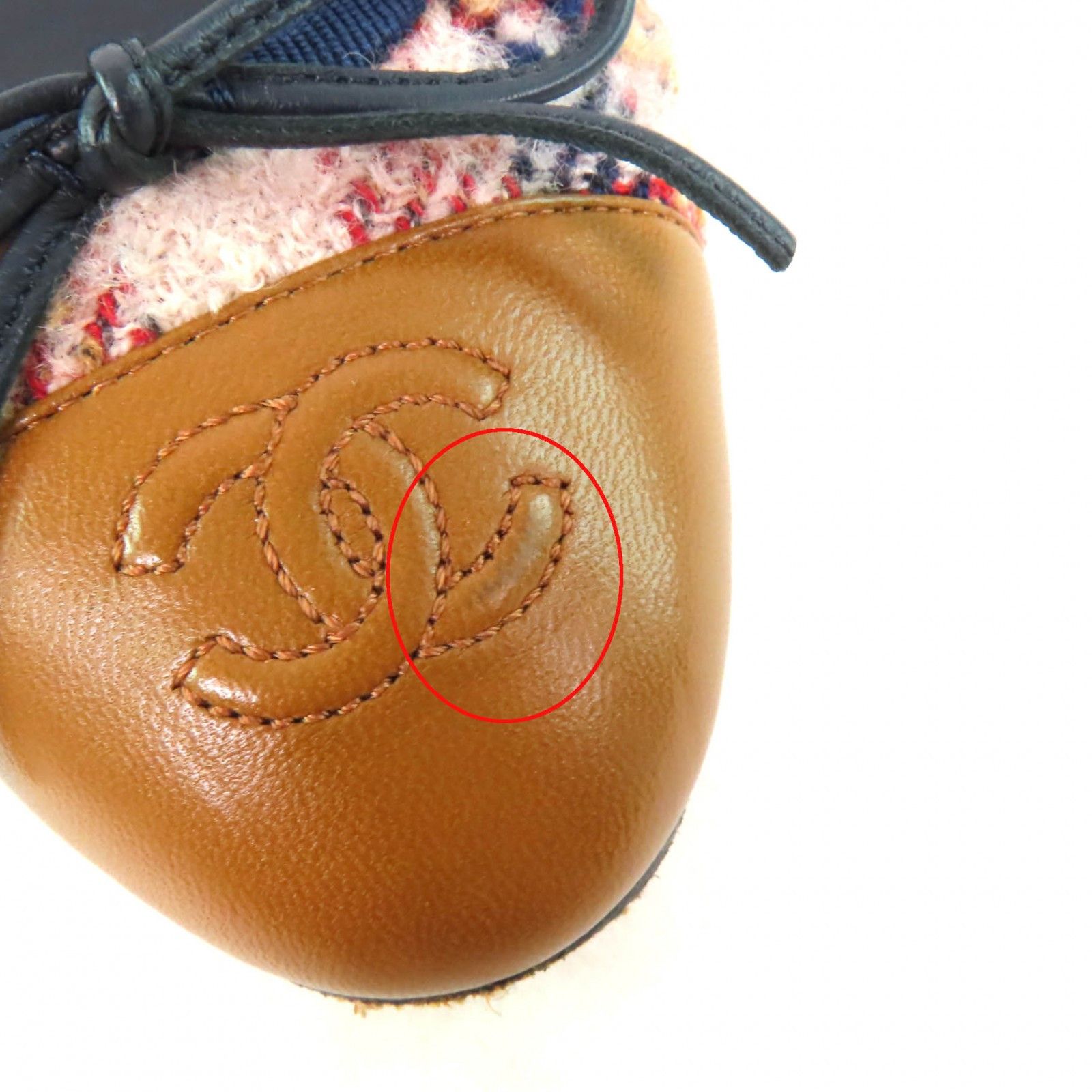 Chanel Chanel Chanel COCO Mark Ballerina Tweed Leather Flats Leather Shoes DUTY FREE for USA Size ONE SIZE - 13 Thumbnail