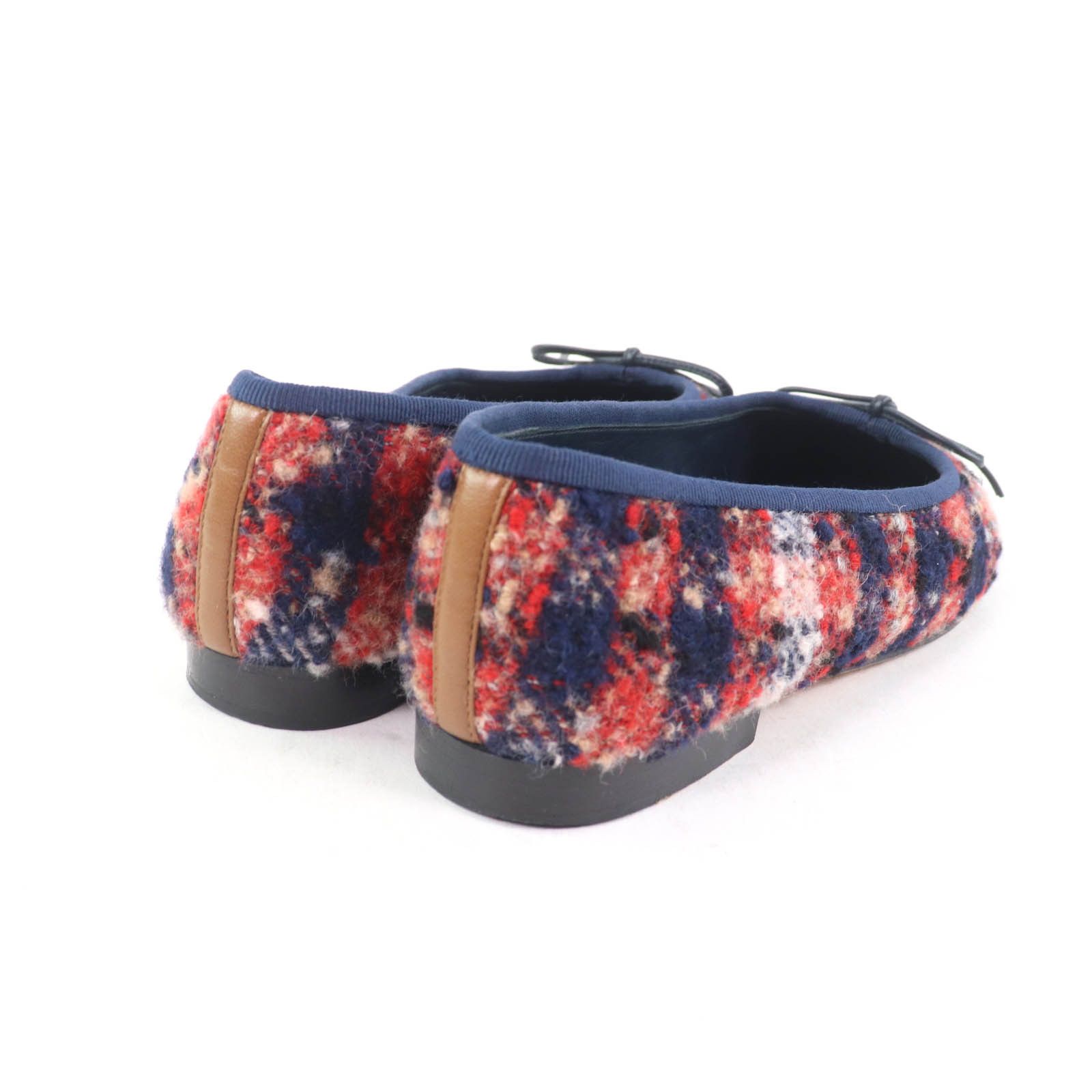 Chanel Chanel Chanel COCO Mark Ballerina Tweed Leather Flats Leather Shoes DUTY FREE for USA Size ONE SIZE - 3 Thumbnail