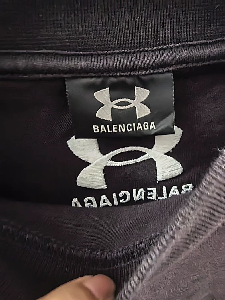 Balenciaga Balenciaga Under Armour Logo Print Short Sleeve T-Shirt Size US L / EU 52-54 / 3 - 3 Thumbnail