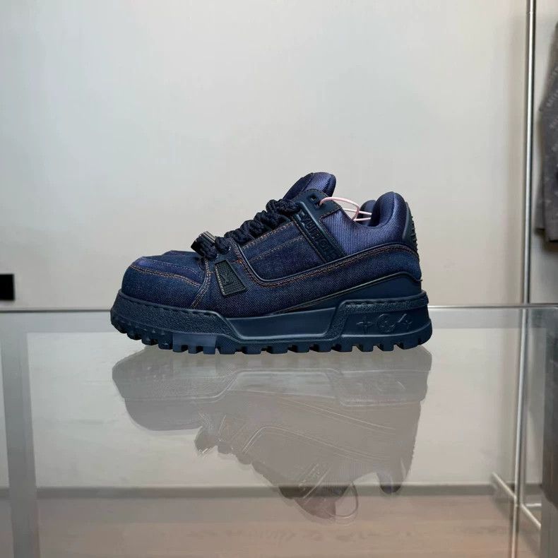 Louis Vuitton Louis Vuitton LV Trainer Maxi Denim Sneakers Size US 7.5 / EU 40-41 - 4 Thumbnail