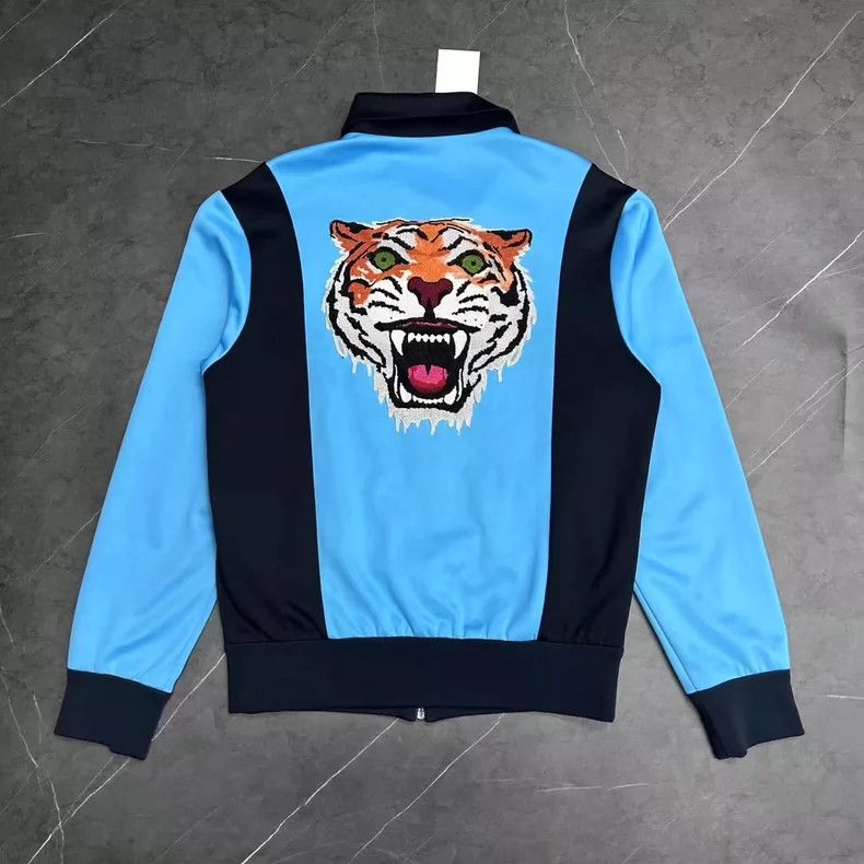 Gucci Tiger Embroidered Zip Jacket Medium
