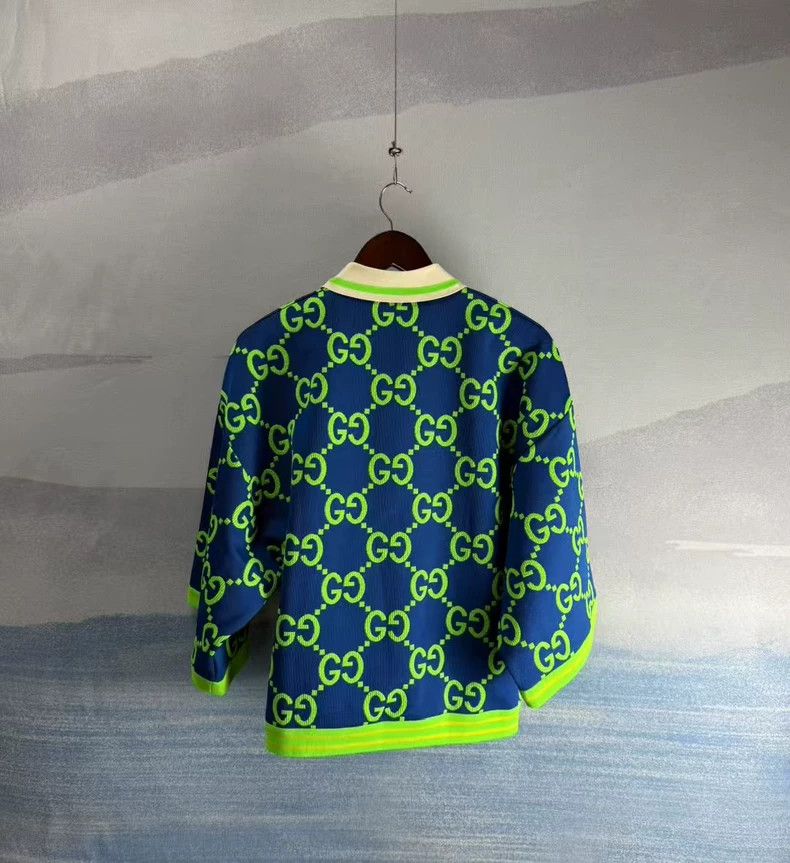Gucci Gucci Blue Green Knit Short Sleeve Polo Size US M / EU 48-50 / 2 - 3 Thumbnail