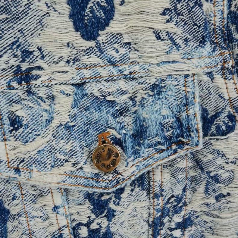 Louis Vuitton Louis Vuitton Floral Print Long Sleeve Denim Jacket Size US L / EU 52-54 / 3 - 3 Thumbnail