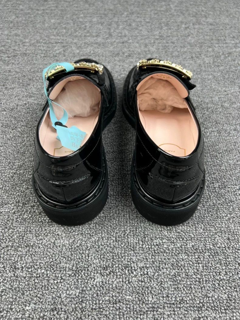 Gucci ROGEEVIER Black Loafers with Diamond Buckle Size US 6.5 / EU 39-40 - 4 Thumbnail