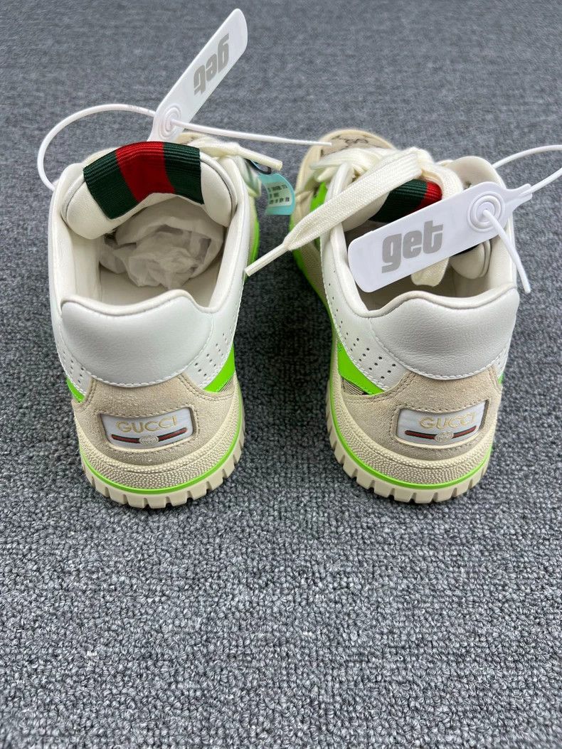 Gucci Gucci re-Web Pattern Sneakers with Neon Green Accents Size US 7.5 / EU 40-41 - 4 Thumbnail