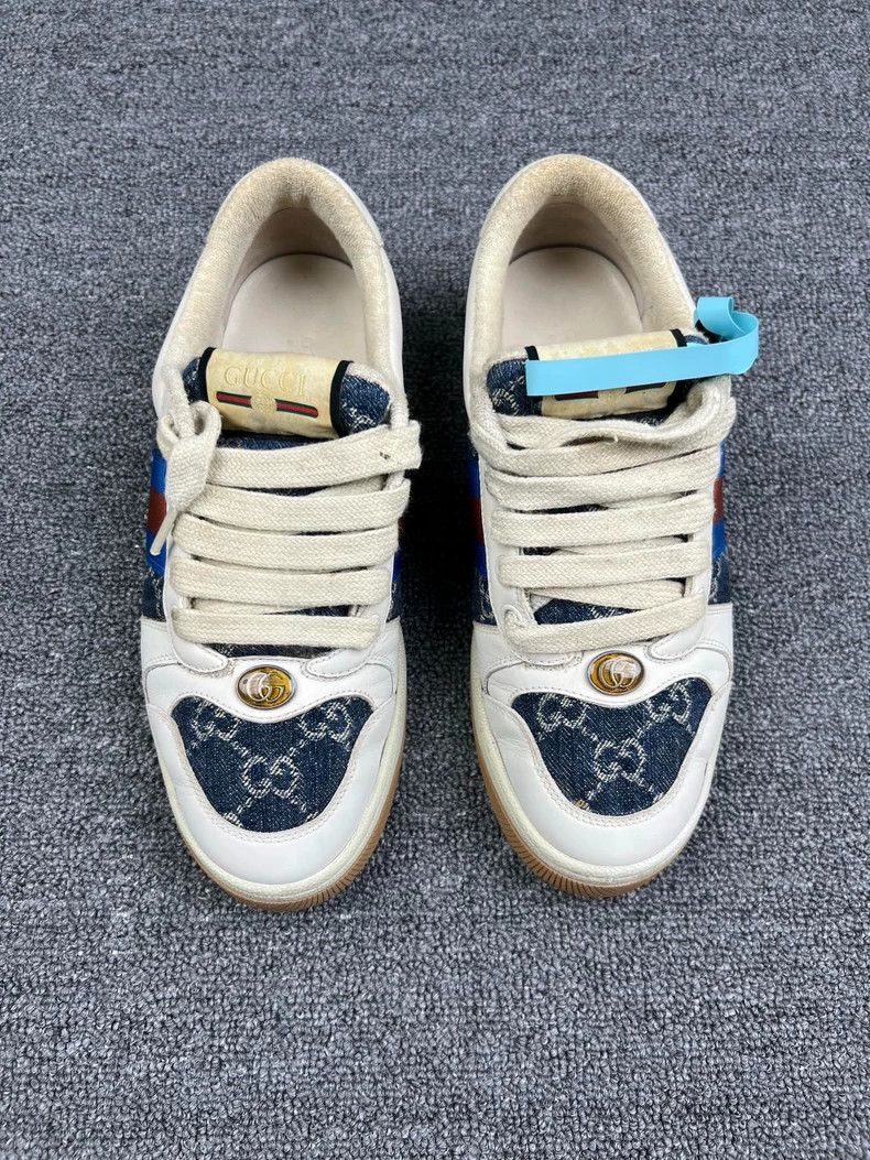 Gucci Gucci Denim Sneakers with Unique Design Size US 6.5 / EU 39-40 - 3 Thumbnail