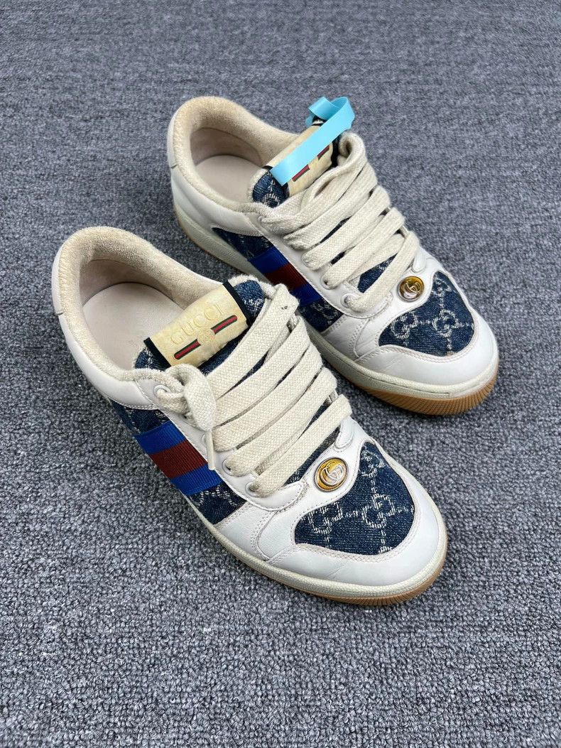 Gucci Gucci Denim Sneakers with Unique Design Size US 6.5 / EU 39-40 - 2 Thumbnail