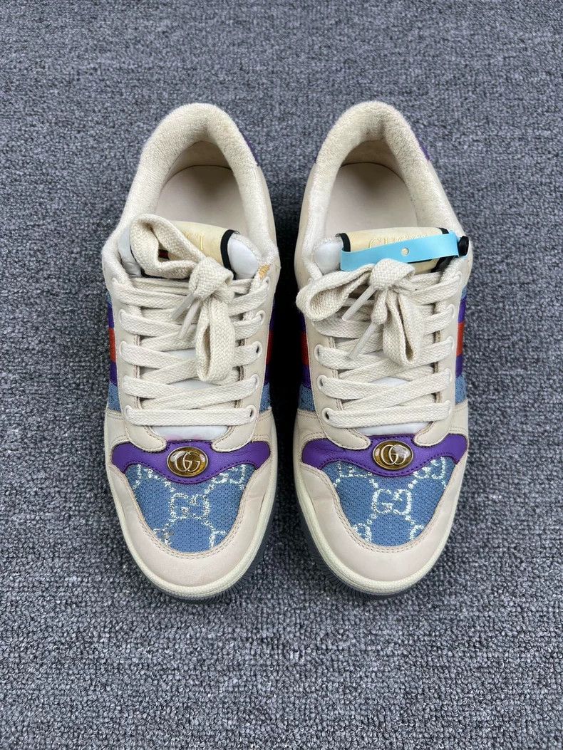 Gucci Gucci Purple Silver Sneakers Size 36.5 Size US 6.5 / EU 39-40 - 3 Thumbnail