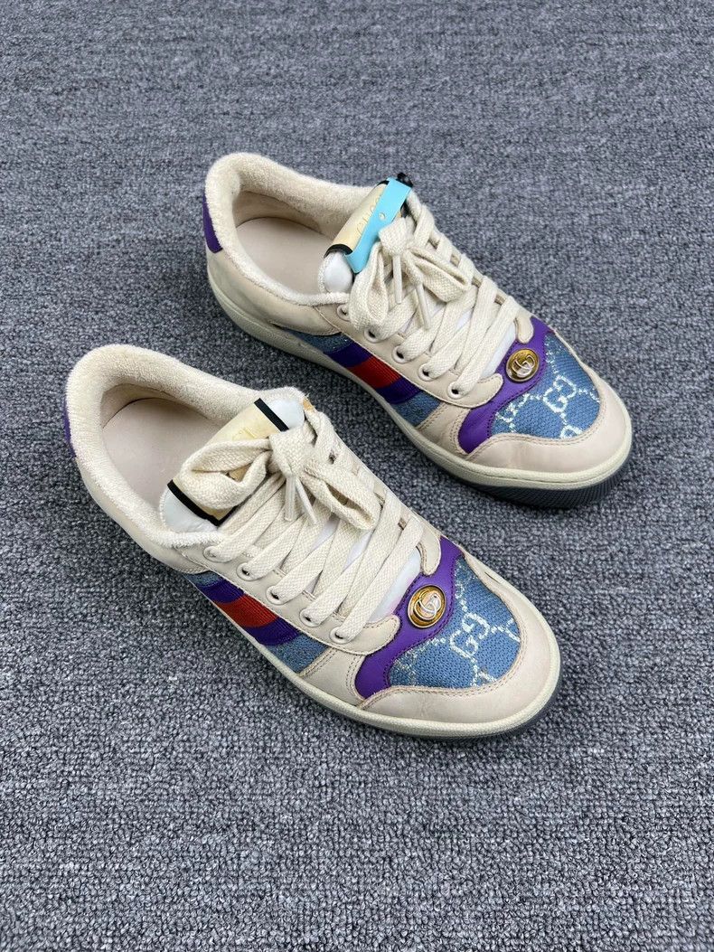 Gucci Gucci Purple Silver Sneakers Size 36.5 Size US 6.5 / EU 39-40 - 2 Thumbnail
