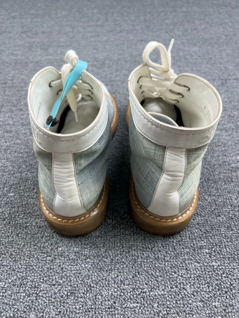 Chanel Chanel Distressed Denim Short Boots Size 37 Size US 7.5 / EU 40-41 - 4 Thumbnail
