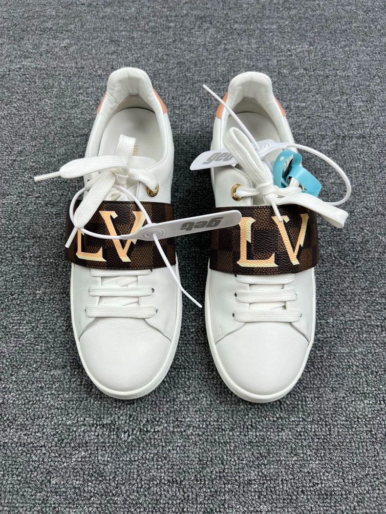 LV Checkered Strap Sneakers Size 37.5