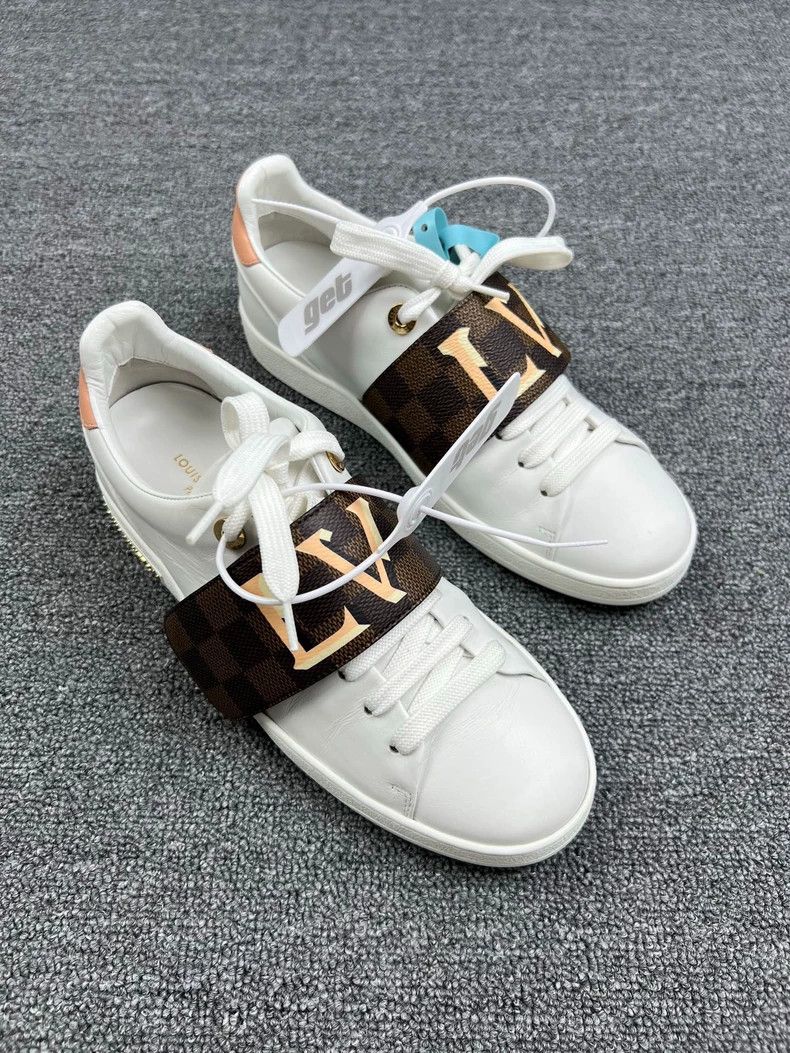 LV Checkered Strap Sneakers Size 37.5