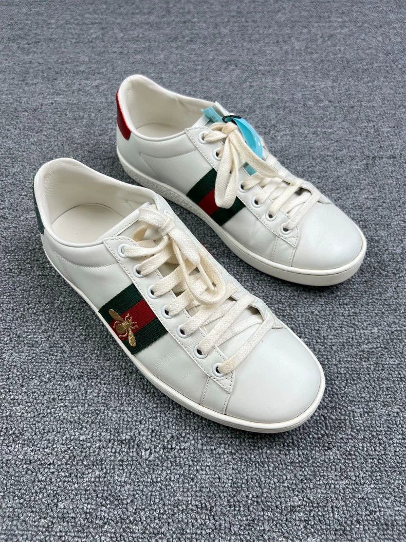 Gucci Gucci Classic White Sneakers with Bee Embroidery Size US 6.5 / EU 39-40 - 2 Thumbnail