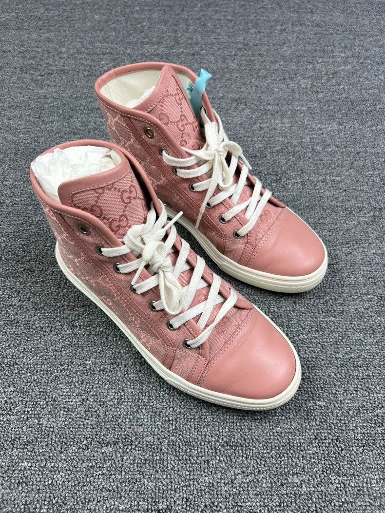 Gucci Gucci Pink High-Top Sneakers Size 36.5 Size US 6.5 / EU 39-40 - 2 Thumbnail