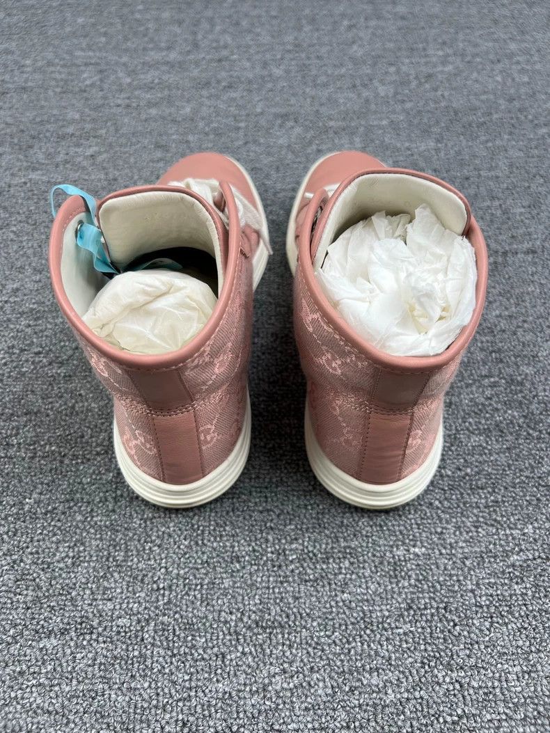 Gucci Gucci Pink High-Top Sneakers Size 36.5 Size US 6.5 / EU 39-40 - 4 Thumbnail