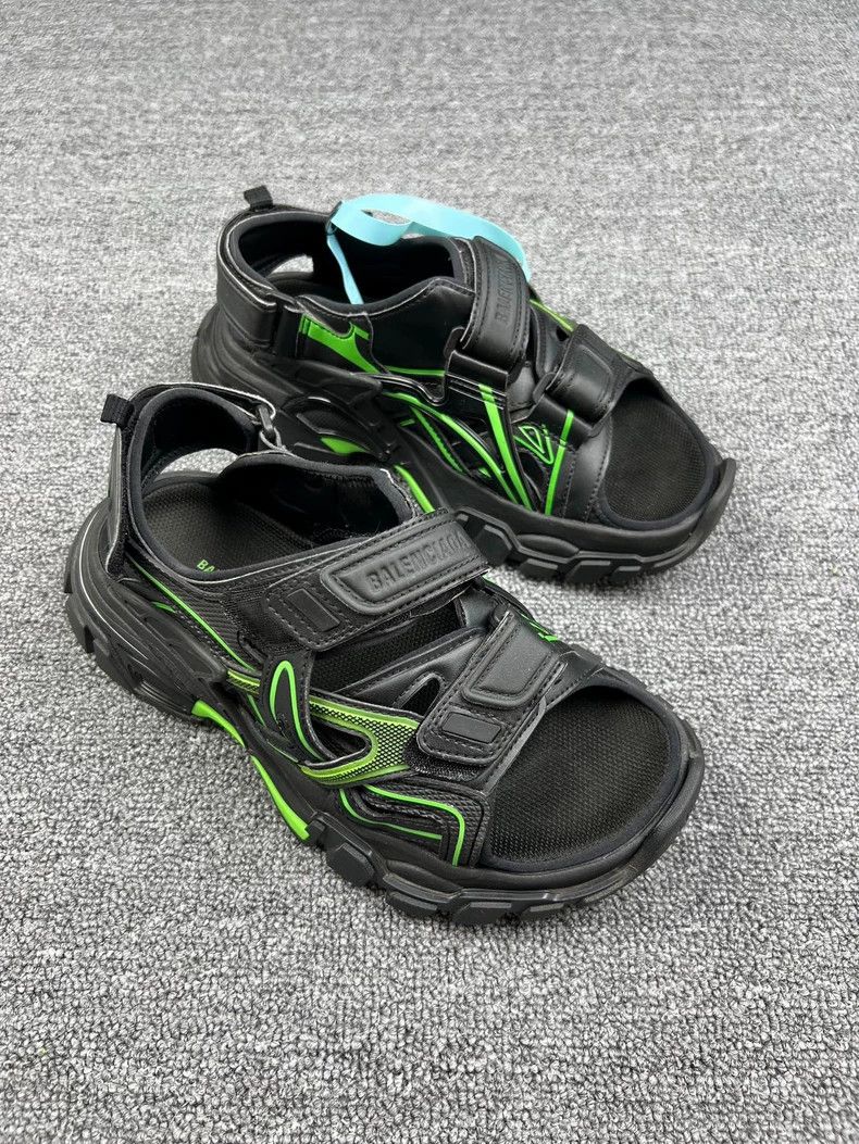 Balenciaga Balenciaga Black Green Track Sandals Size 37 Size US 6.5 / EU 39-40 - 2 Thumbnail