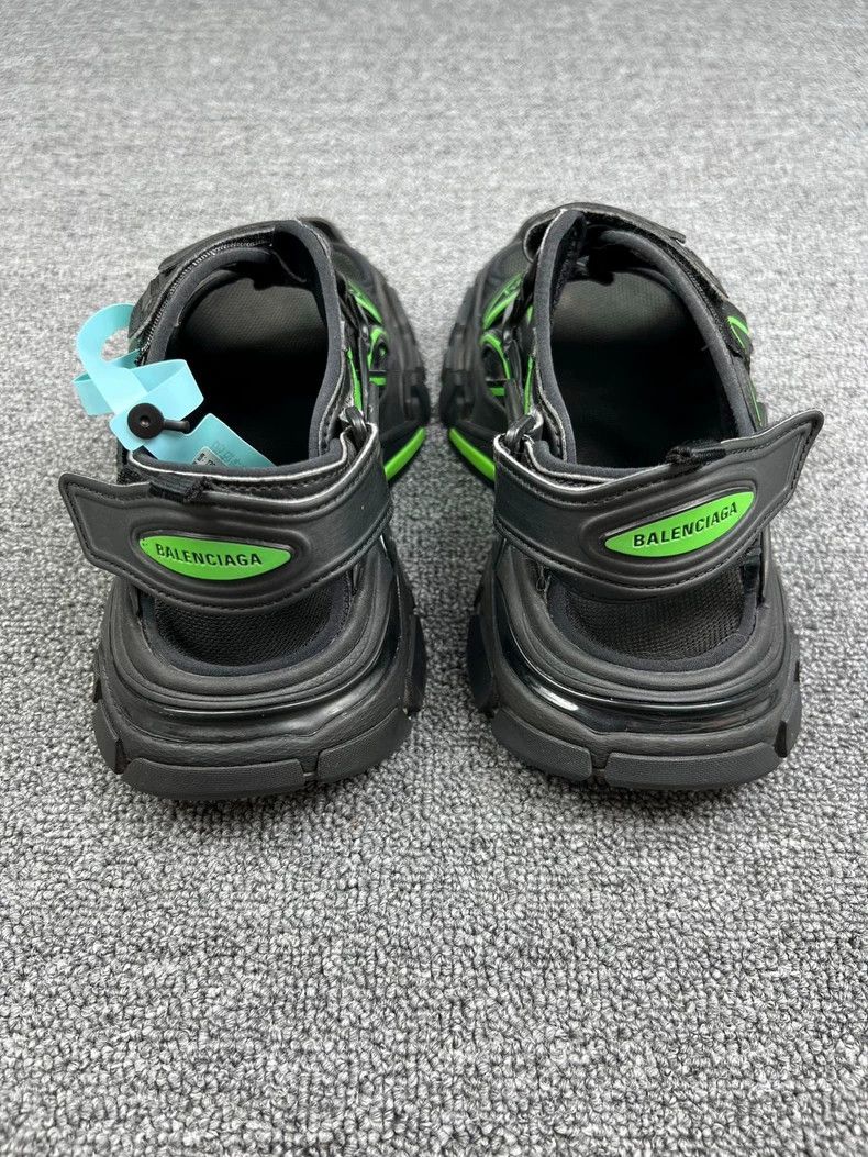 Balenciaga Balenciaga Black Green Track Sandals Size 37 Size US 6.5 / EU 39-40 - 4 Thumbnail