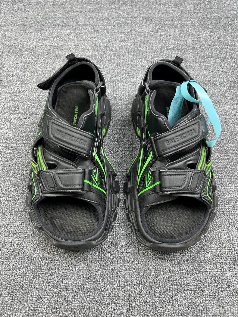 Balenciaga Balenciaga Black Green Track Sandals Size 37 Size US 6.5 / EU 39-40 - 3 Thumbnail