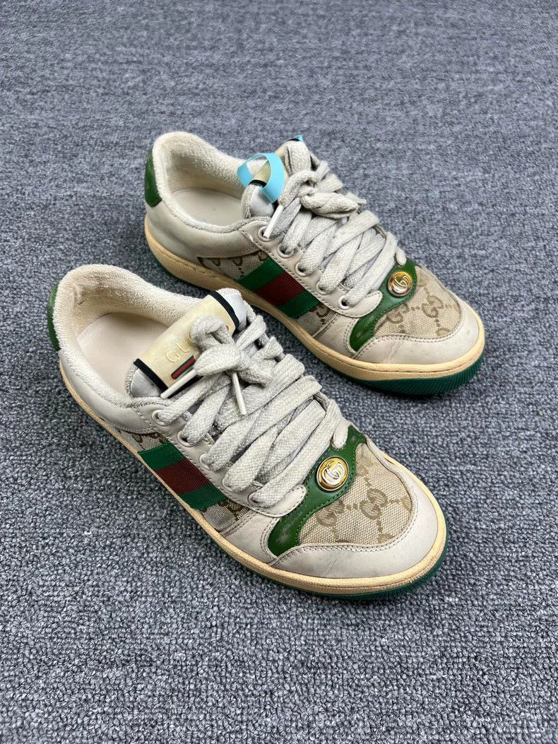 Gucci Gucci Vintage Sneakers with Green and Red Stripes Size US 5 / EU 37 - 2 Thumbnail