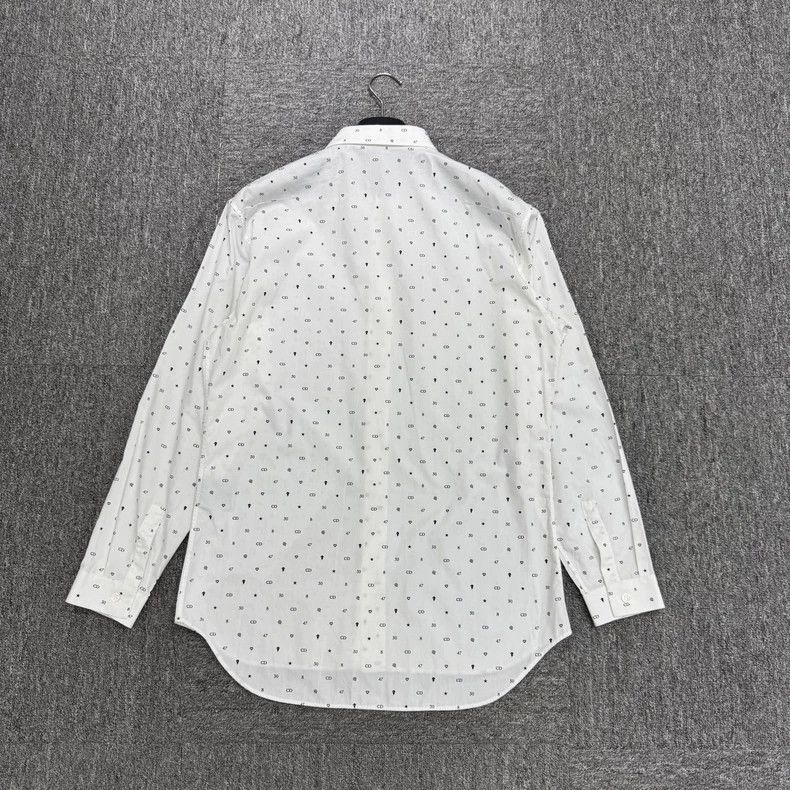 Dior Dior Printed Long Sleeve Shirt Size 40 Size US M / EU 48-50 / 2 - 2 Thumbnail