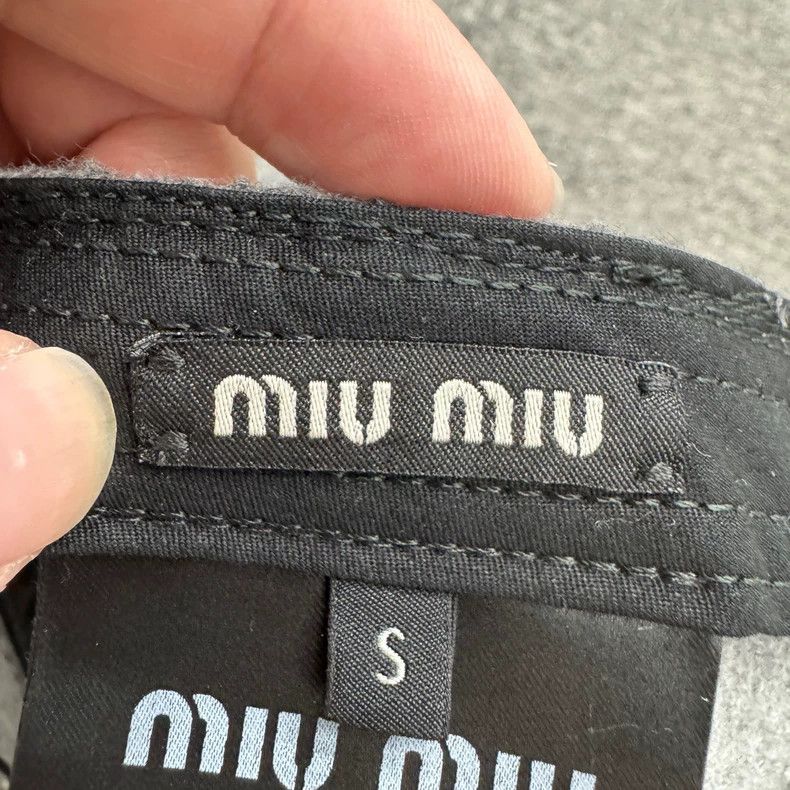 Miu Miu Miu Miu Gray Fleece Baseball Cap Size ONE SIZE - 4 Thumbnail