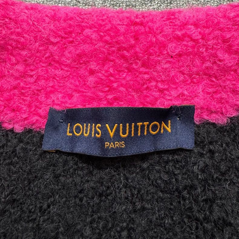 Louis Vuitton Louis Vuitton Half-Zip Black Pink Teddy Sweater Size US XL / EU 56 / 4 - 3 Thumbnail