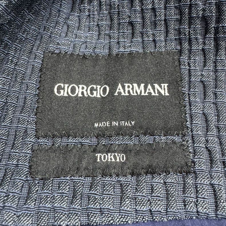 Emporio Armani Giorgio Armani Textured Striped Suit Jacket Size US XXL / EU 58 / 5 - 3 Thumbnail