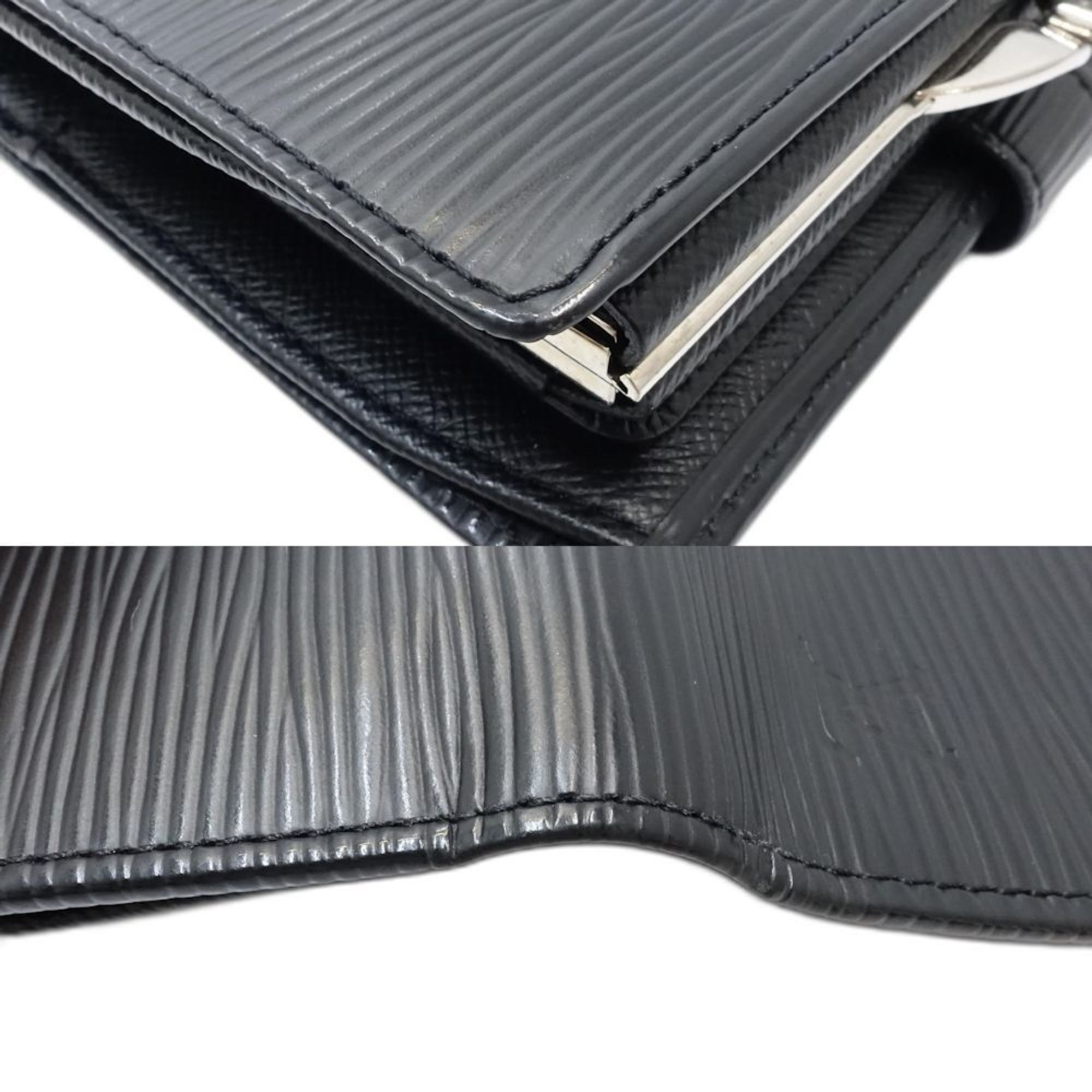 Louis Vuitton Louis Vuitton Epi Bi-fold Wallet M63642 Women's Portefeuille Viennese Noir 181417 Size ONE SIZE - 4 Thumbnail